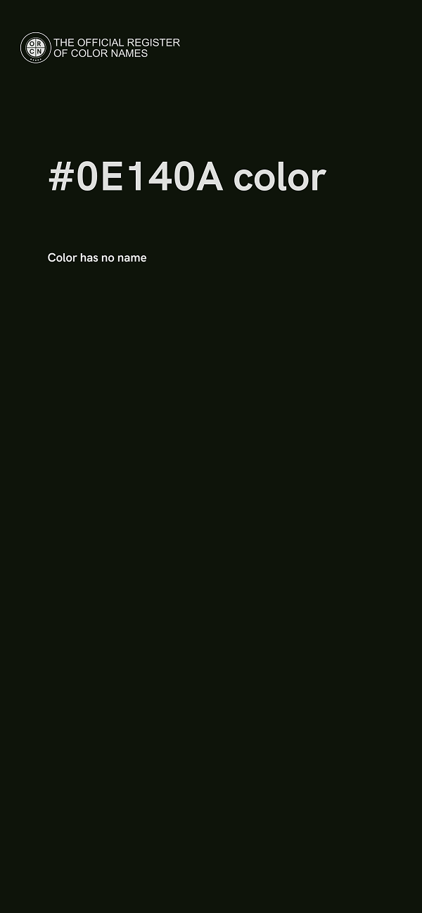#0E140A color image