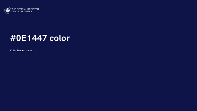 #0E1447 color image
