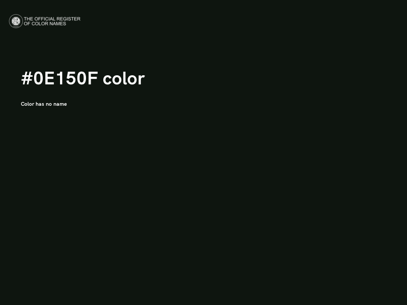 #0E150F color image