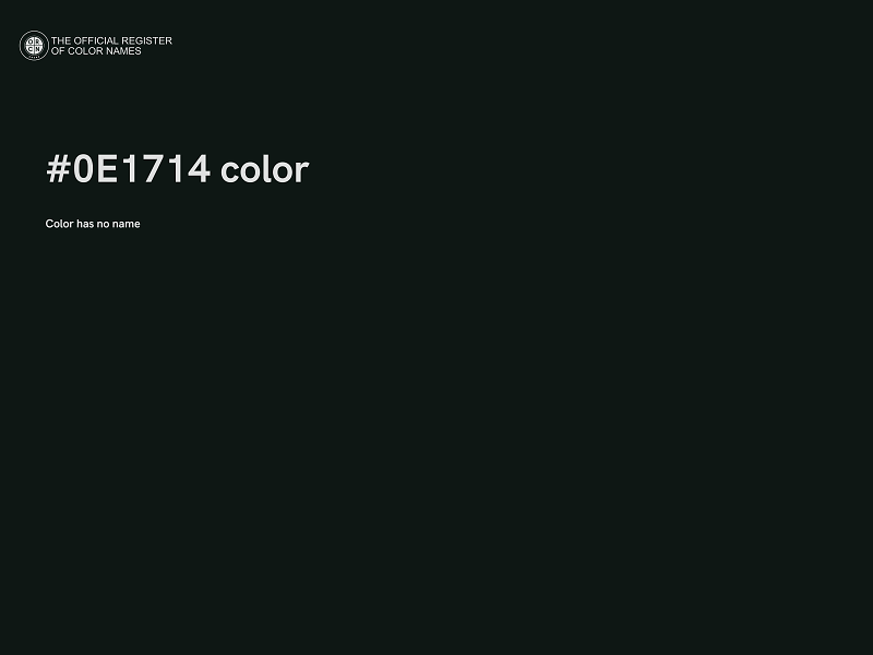 #0E1714 color image