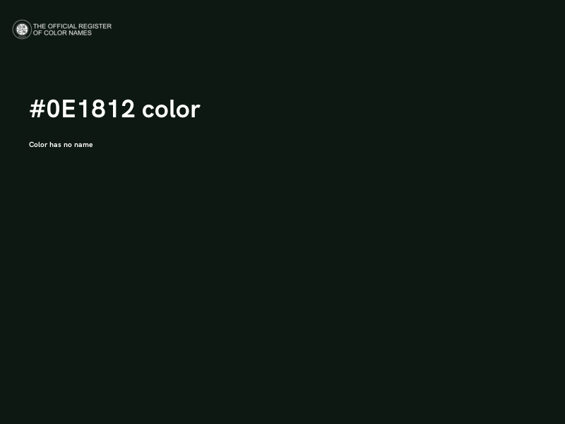 #0E1812 color image