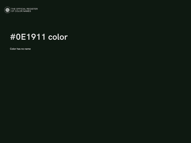 #0E1911 color image