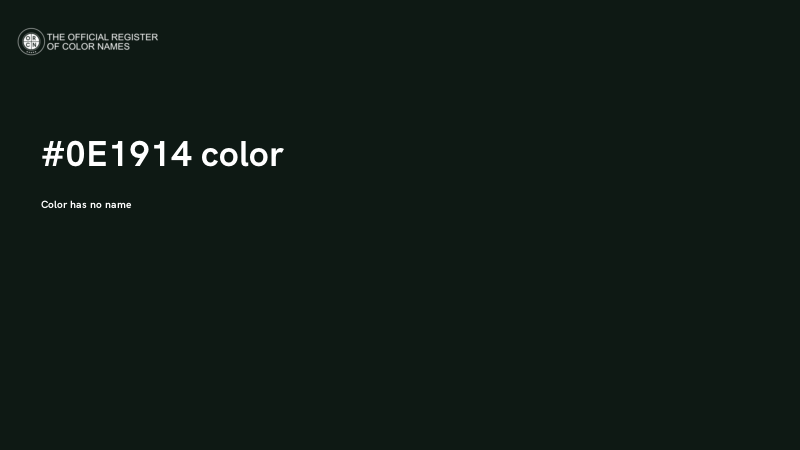 #0E1914 color image