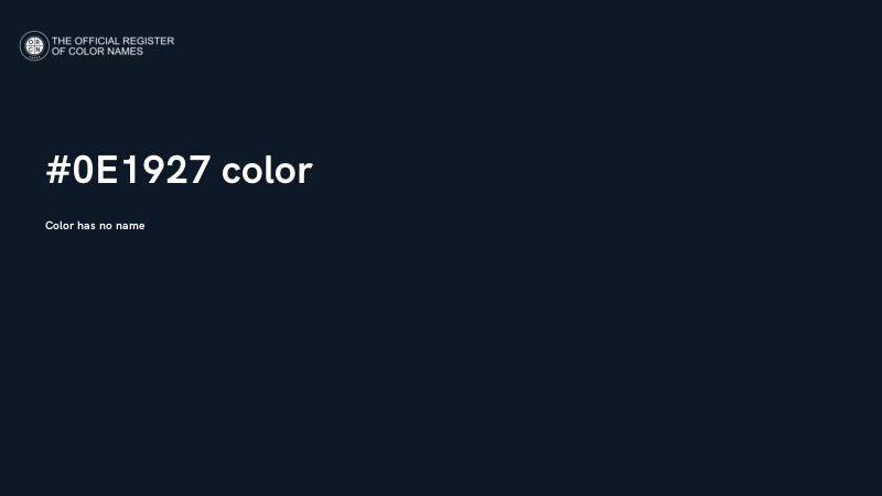 #0E1927 color image