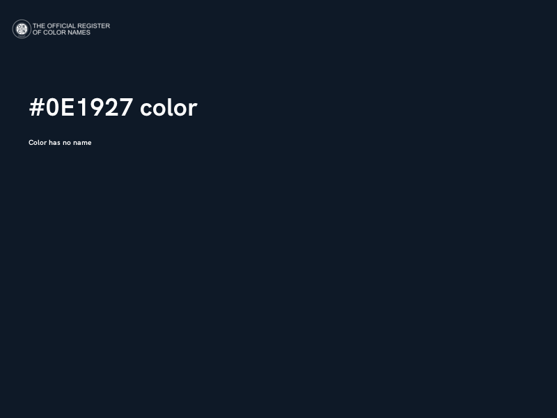 #0E1927 color image