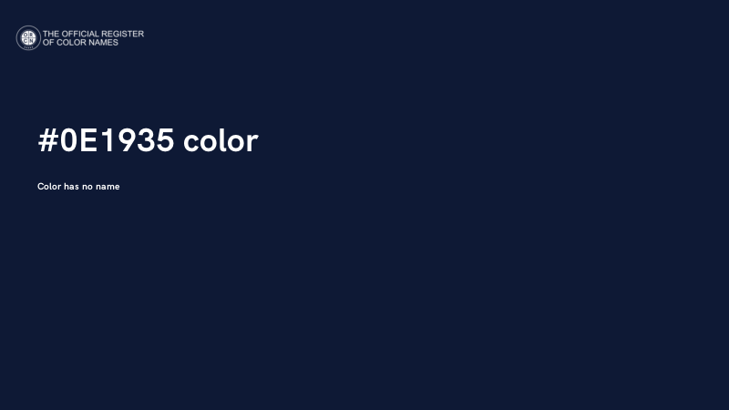 #0E1935 color image