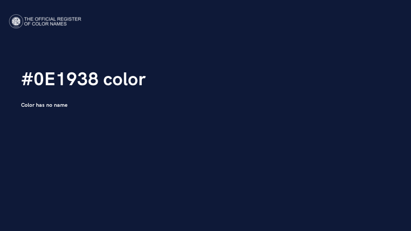 #0E1938 color image