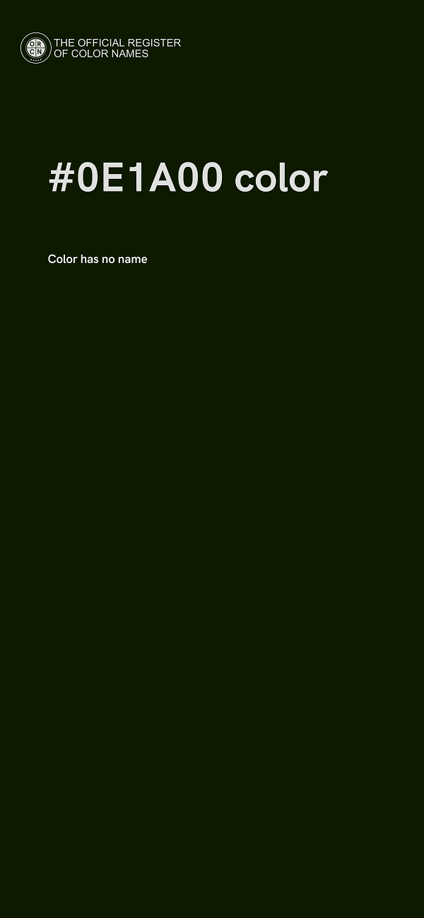 #0E1A00 color image