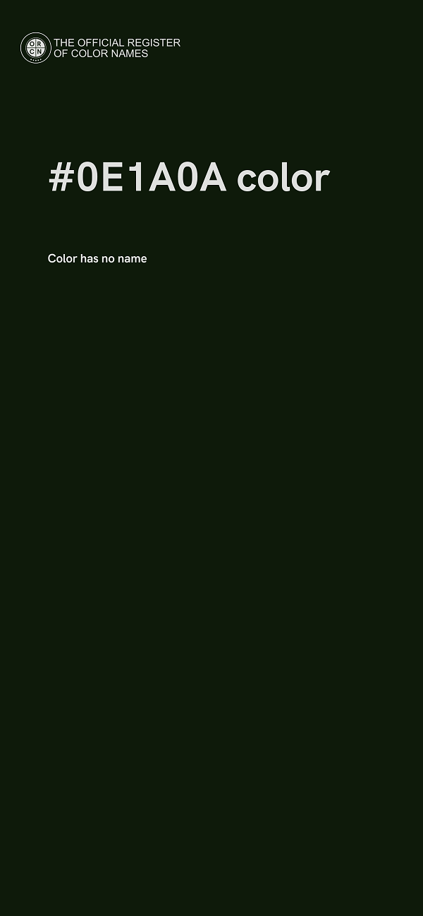 #0E1A0A color image