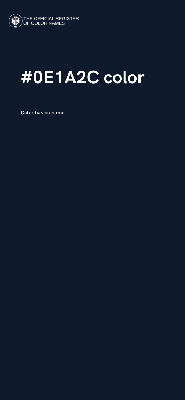 #0E1A2C color image