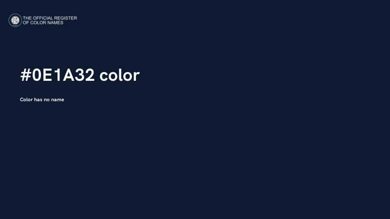 #0E1A32 color image