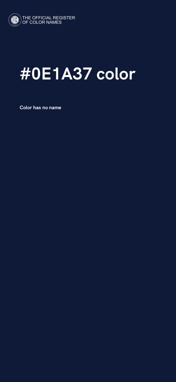 #0E1A37 color image