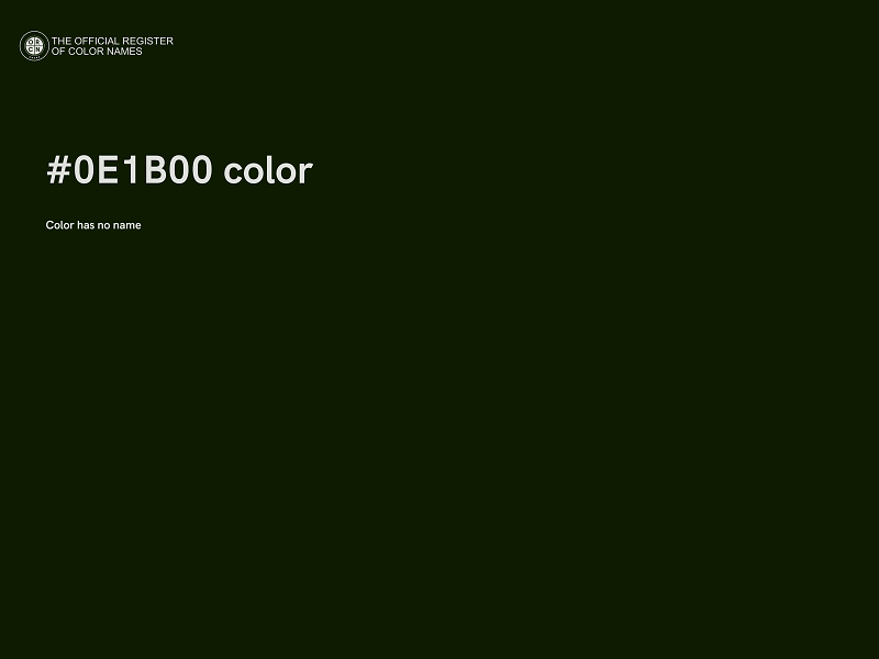 #0E1B00 color image