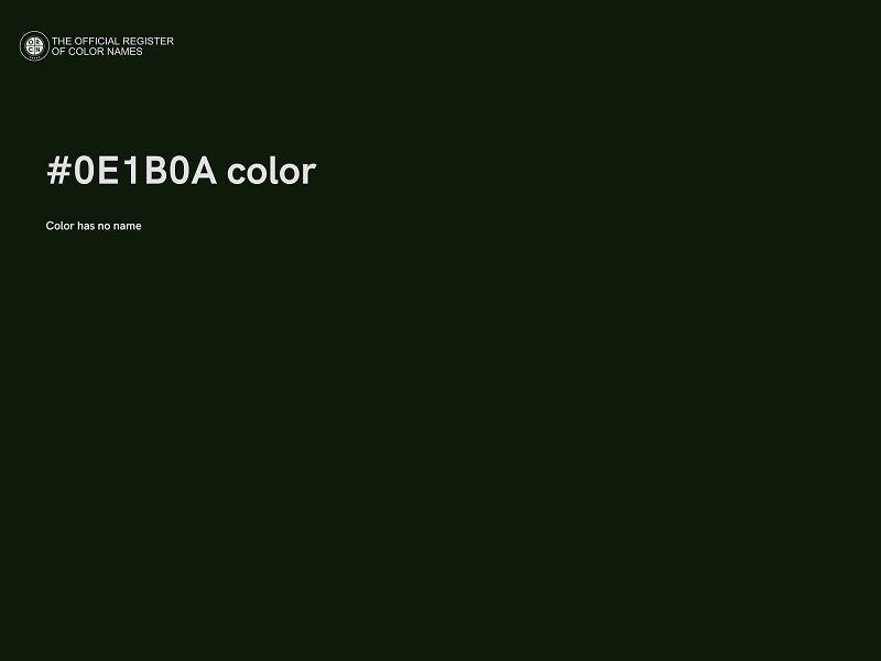 #0E1B0A color image