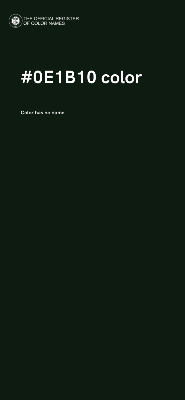 #0E1B10 color image