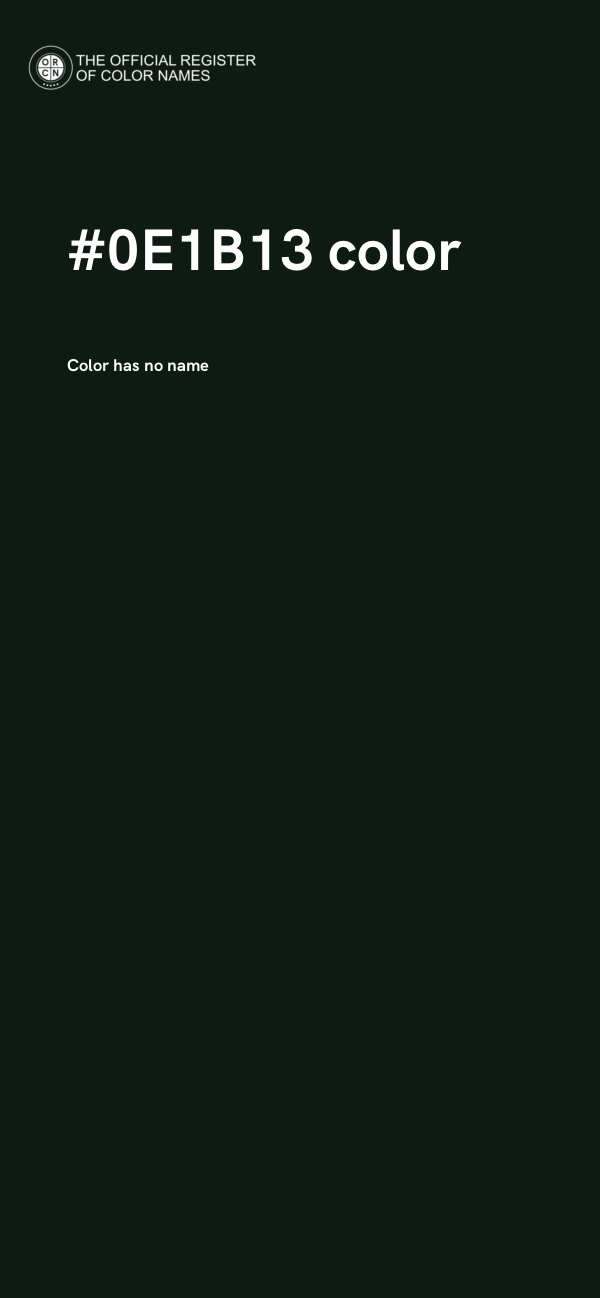 #0E1B13 color image