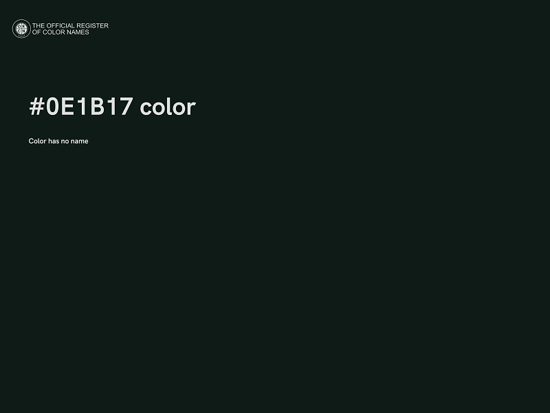 #0E1B17 color image