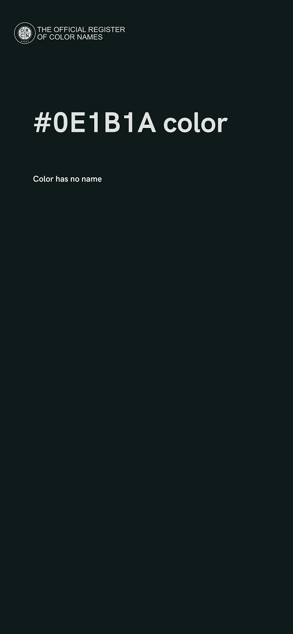 #0E1B1A color image
