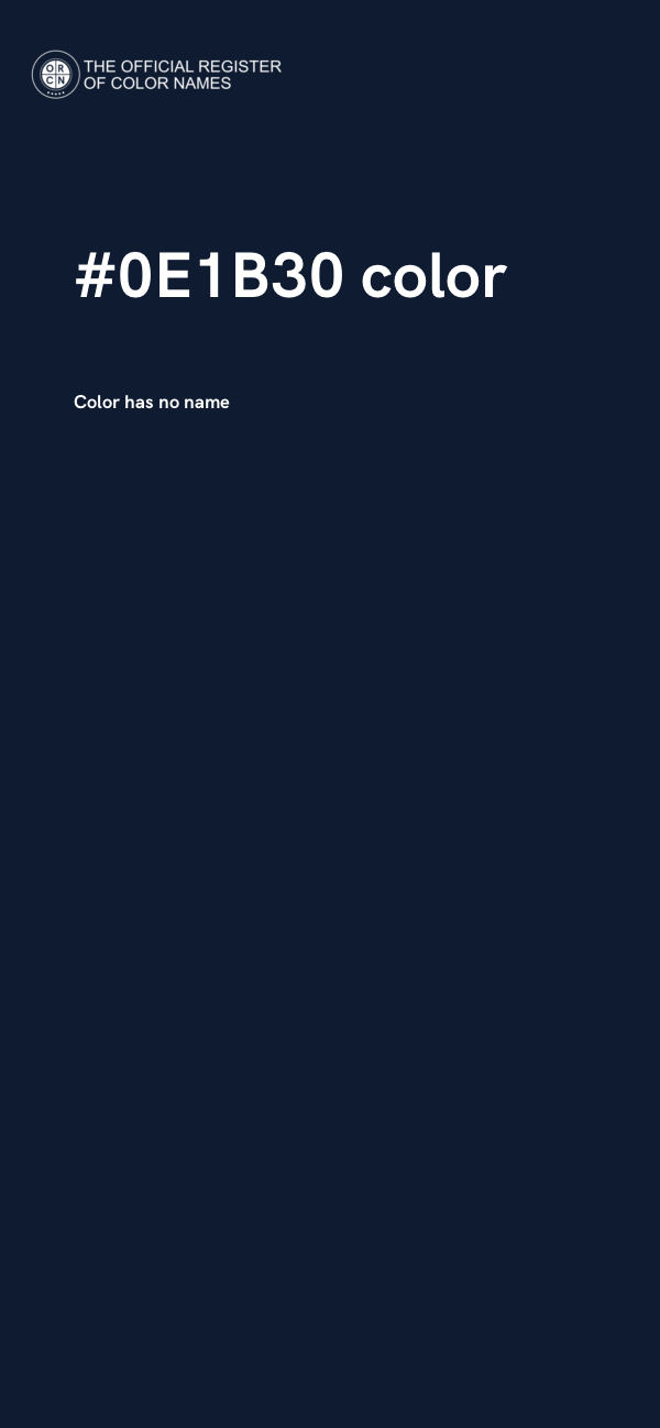 #0E1B30 color image