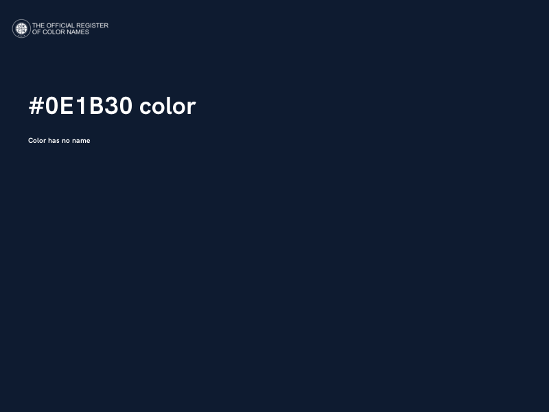 #0E1B30 color image