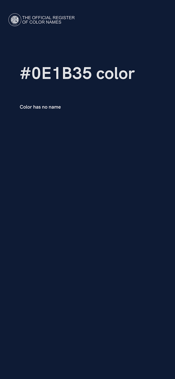 #0E1B35 color image