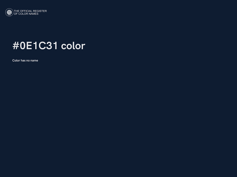 #0E1C31 color image