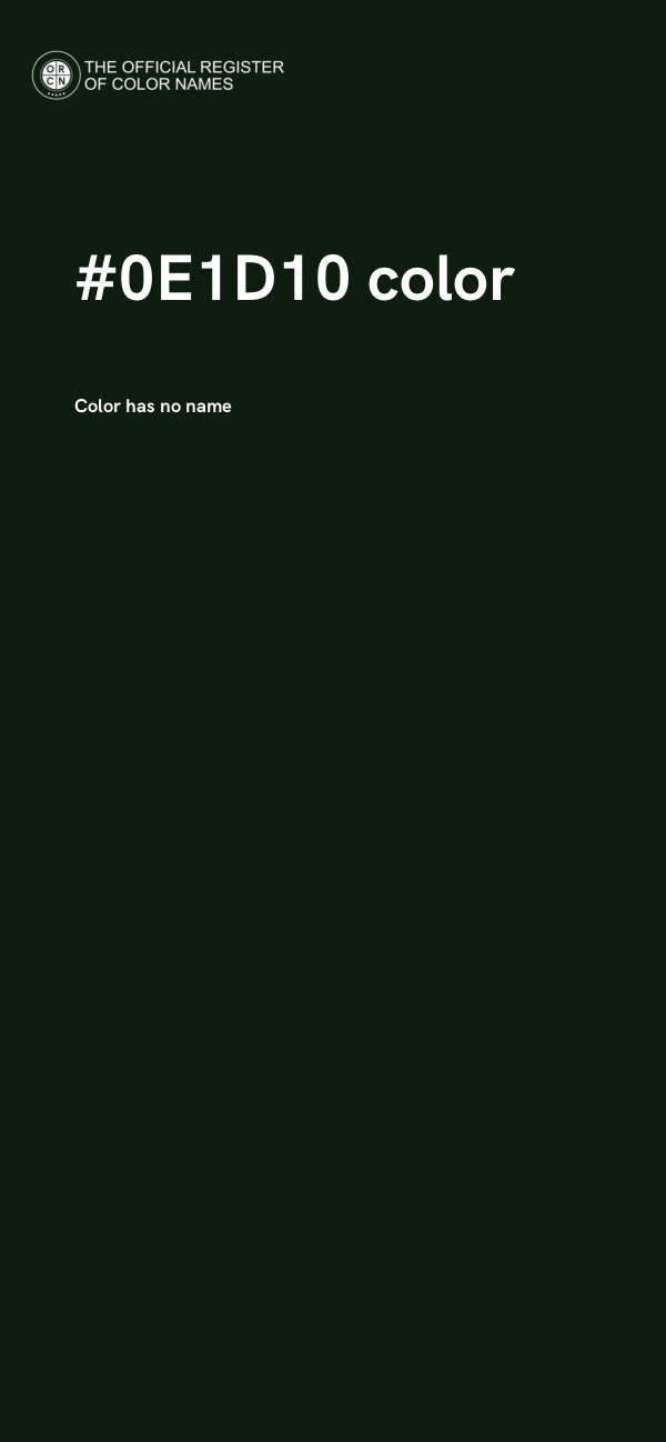 #0E1D10 color image