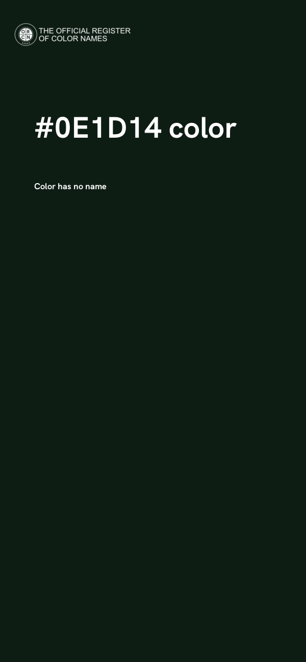 #0E1D14 color image