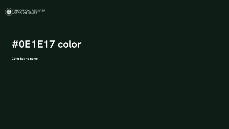 #0E1E17 color image