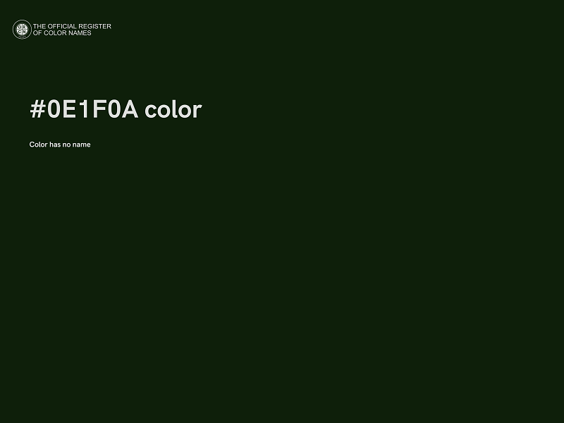 #0E1F0A color image