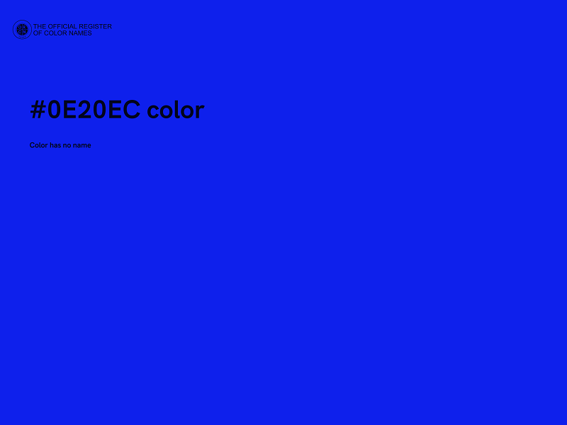 #0E20EC color image