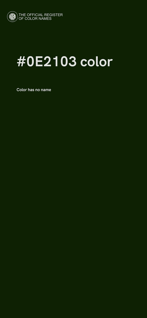#0E2103 color image