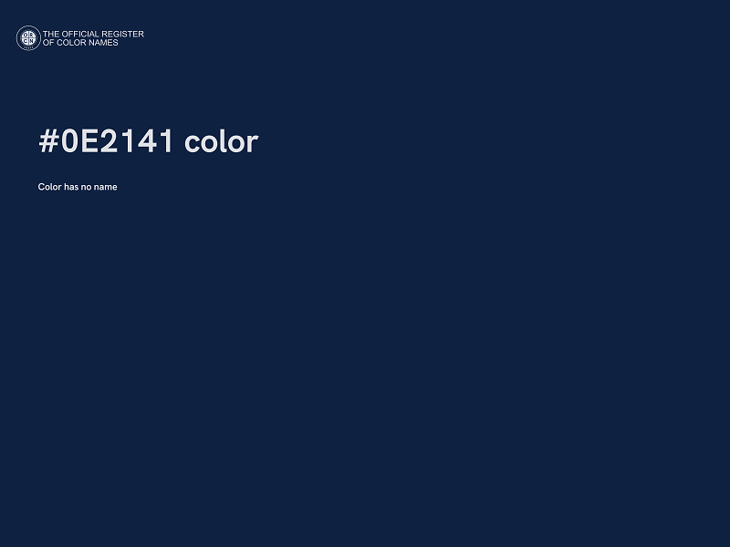 #0E2141 color image