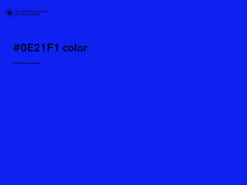 #0E21F1 color image