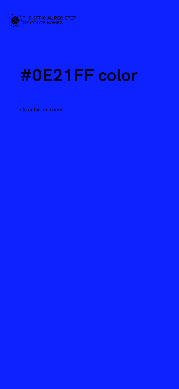 #0E21FF color image