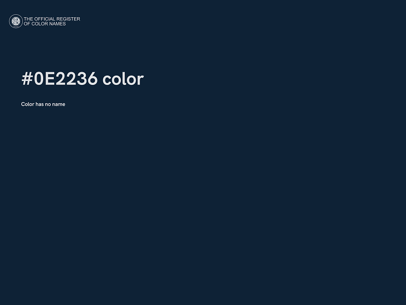 #0E2236 color image