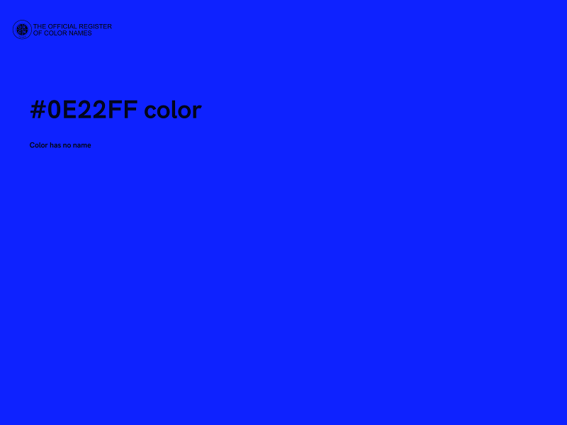 #0E22FF color image