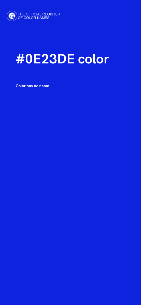 #0E23DE color image