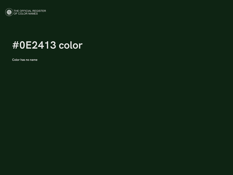 #0E2413 color image