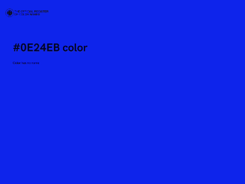 #0E24EB color image