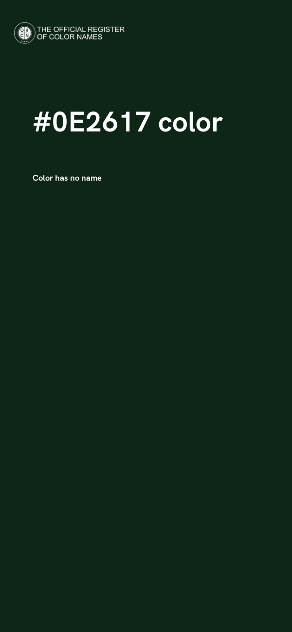 #0E2617 color image