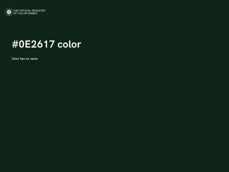 #0E2617 color image