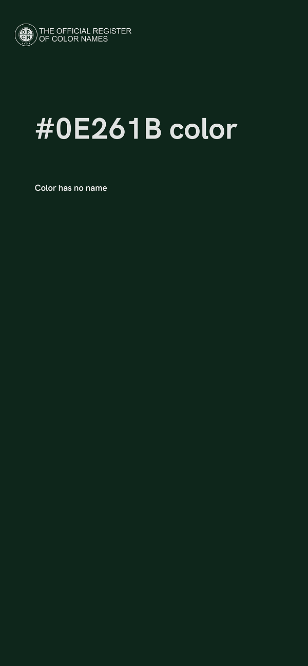 #0E261B color image
