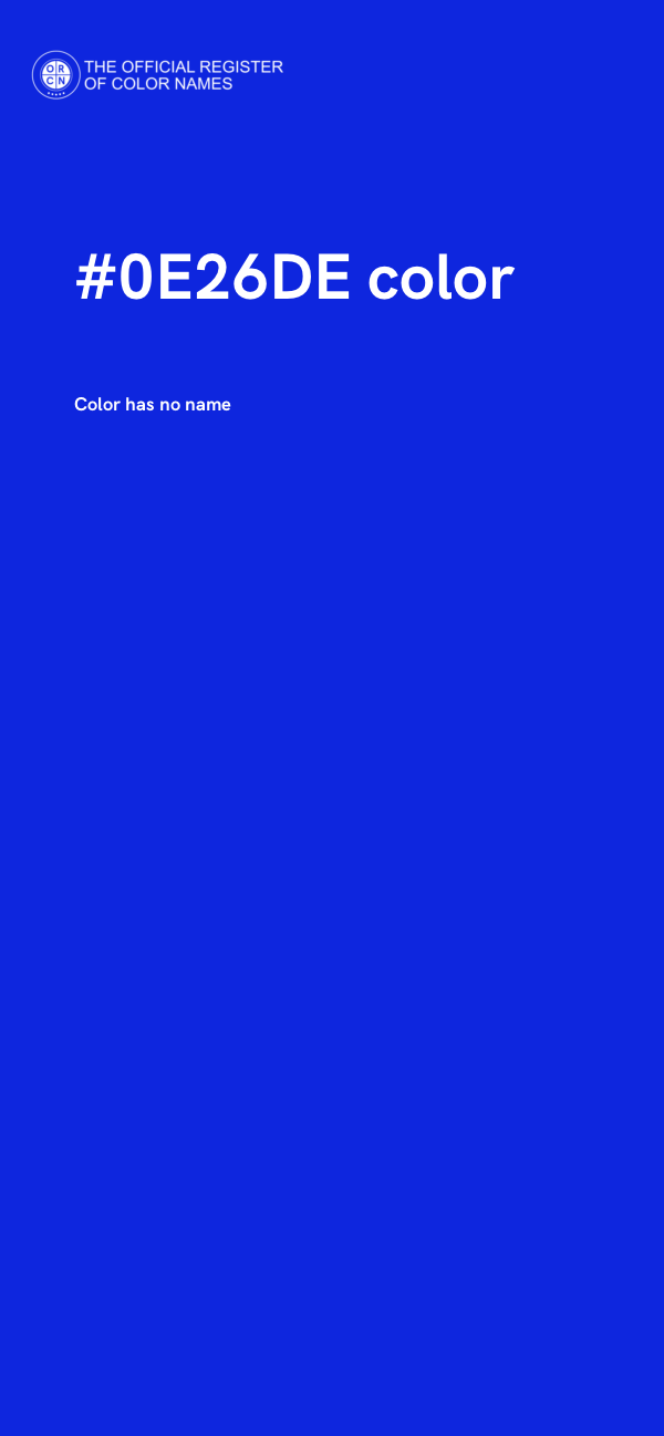 #0E26DE color image