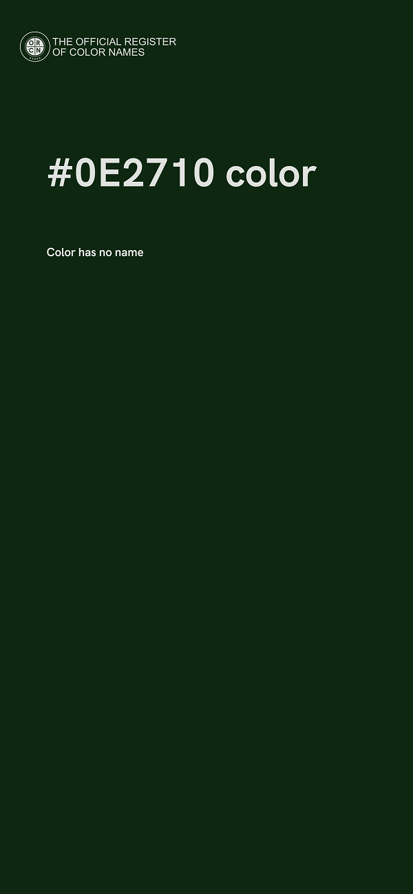 #0E2710 color image