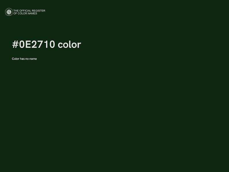 #0E2710 color image