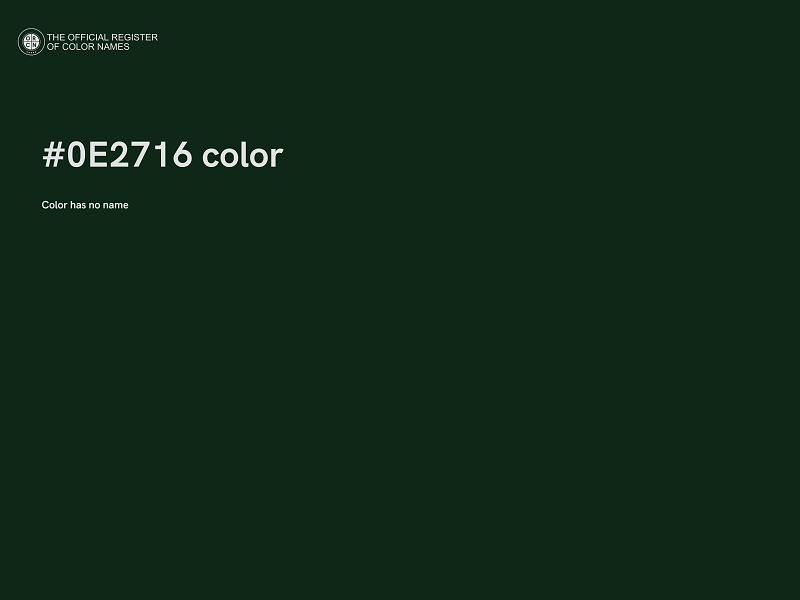 #0E2716 color image