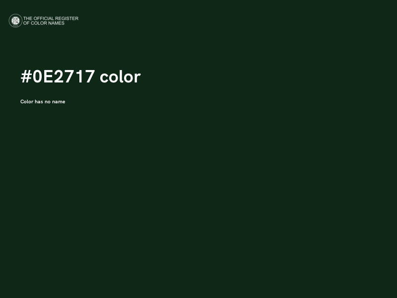 #0E2717 color image
