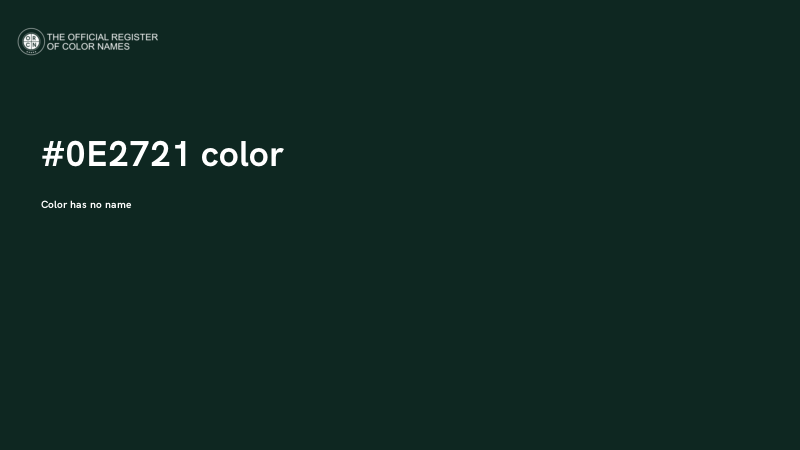 #0E2721 color image
