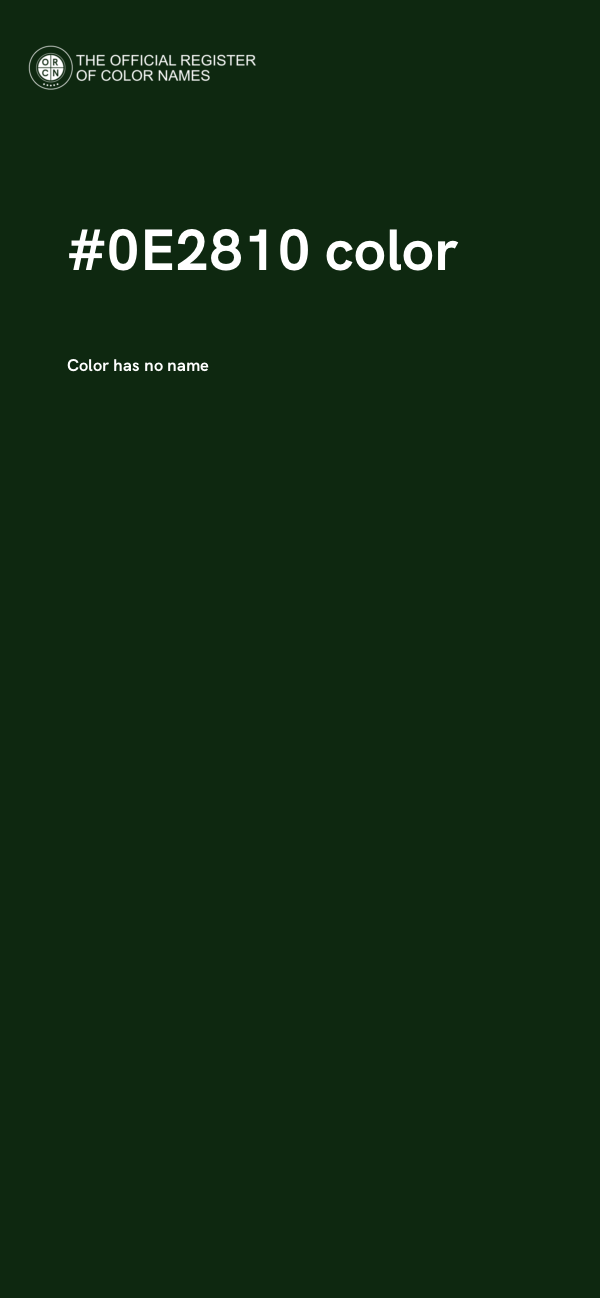 #0E2810 color image